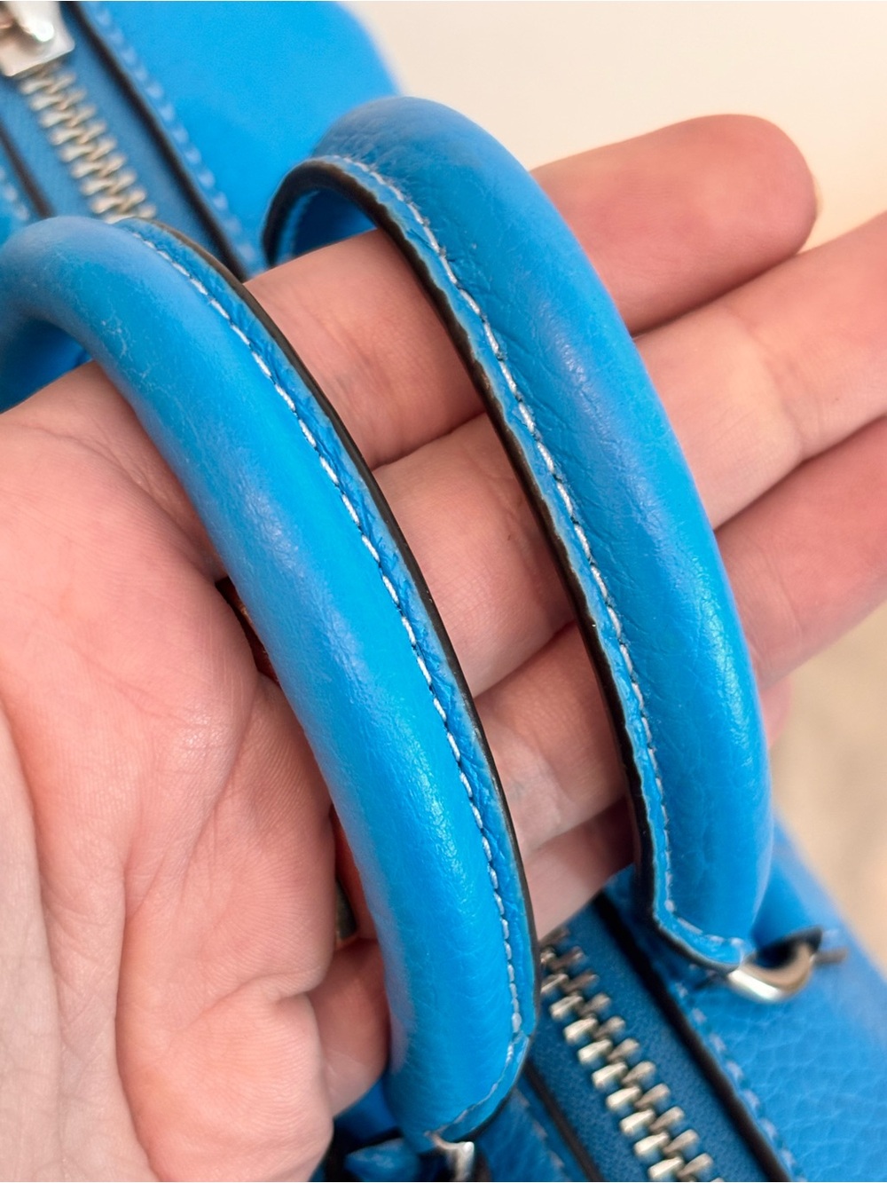 COACH Lacey “Electric Blue" Pebbled Leather Mini Crossbody Bag $398+ - Picture 8 of 16